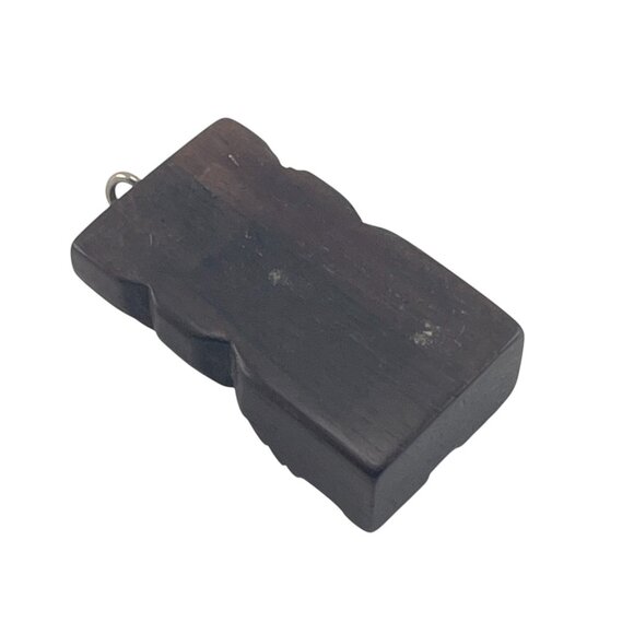 Hand-Carved Wooden Tiki Totem Pendant With Loop Hook For Necklace MCM - Picture 6 of 6